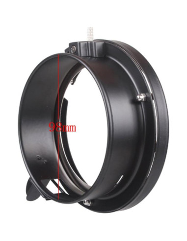 Adaptador de anillo Godox 98mm a Bowens para flash Strobe