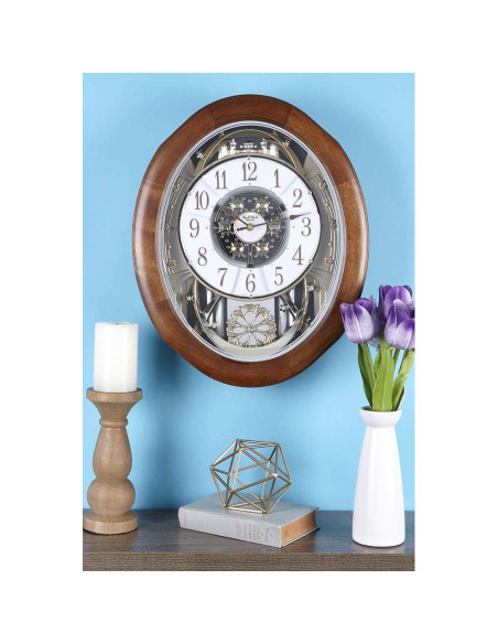 Reloj de Péndulo Musical Rhythm Antología Alegre con Cristales