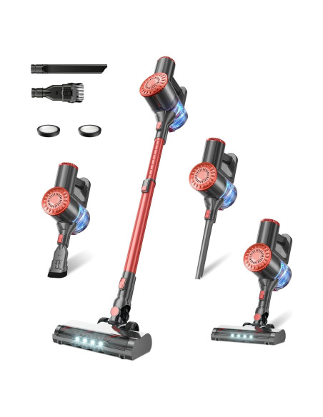 Aspiradora Inalámbrica HOUSBRUSH U9 Ligera 8 en 1 con Filtro HEPA