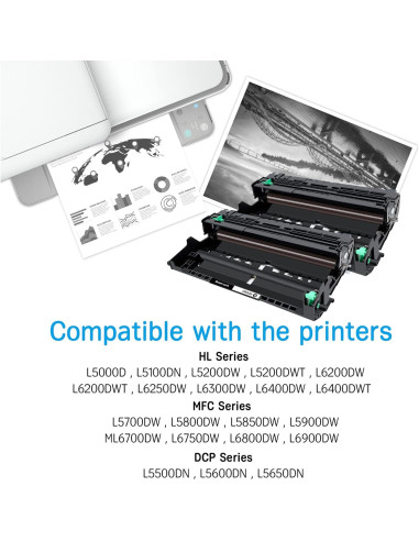 Unidad de Tambor Reemplazo Brother DR820 - 2 Negro - 30,000 Páginas