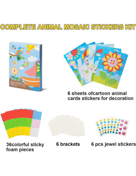 Kit de Arte de Pegatinas de Mosaico LZHZH para Niños - 6 Piezas Kit de Arte de Pegatinas de Mosaico LZHZH para Niños - 6 Piezas