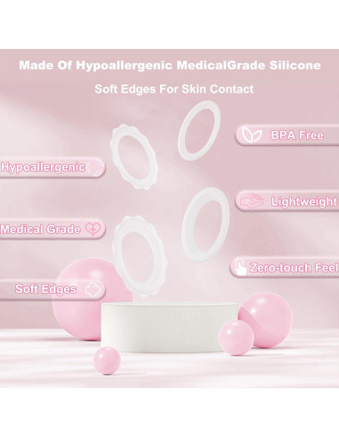 Anillos de Silicona Médica Barely-There para Lactancia 2pcs