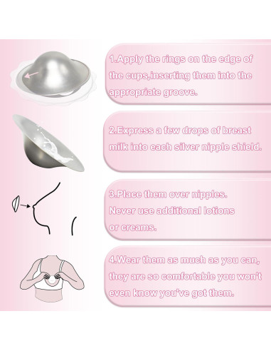 Anillos de Silicona Médica Barely-There para Lactancia 2pcs