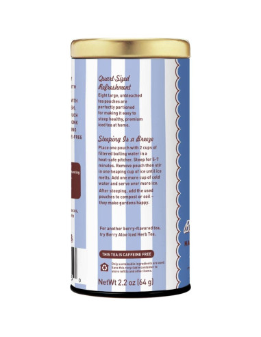 Té Helado de Hibisco y Arándano La República del Té - 8 Bolsitas