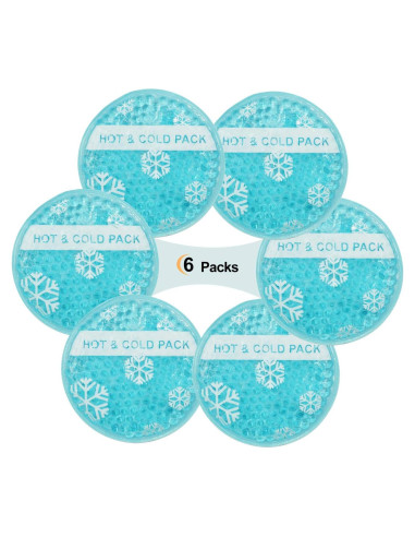 Paquete Frío Caliente OLESILK 6 Piezas Gel Reutilizable 10.16 cm