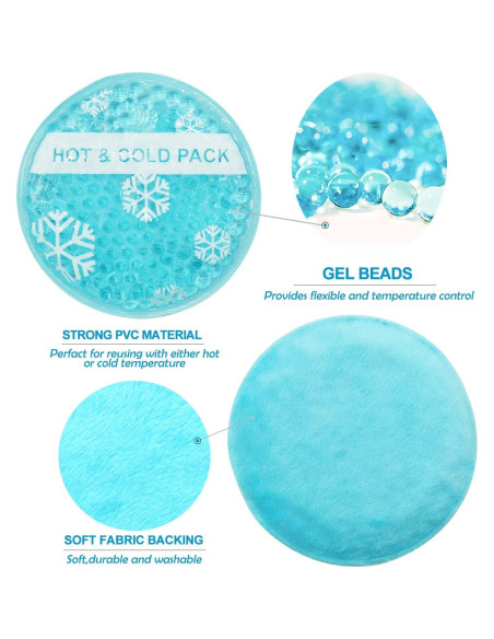 Paquete Frío Caliente OLESILK 6 Piezas Gel Reutilizable 10.16 cm