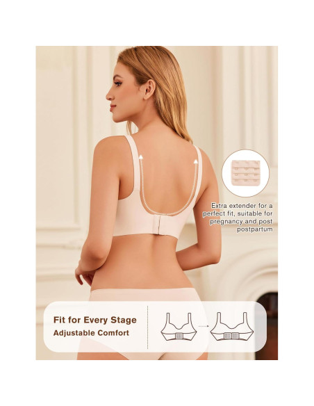 Sostén de Lactancia Ekouaer Sin Costuras Beige M