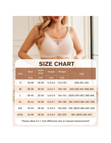 Sostén de Lactancia Ekouaer Sin Costuras Beige M