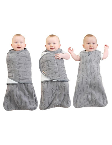 Saco de Sueño Ajustable BlueSnail 0-3 Meses con Swaddle Removible