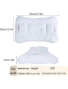 Almohada Ergonómica Hebove para Niños 3-6 Años Lavable 2