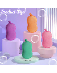 4 Esponjas de Baño Kifmurase Suaves para Piel Sensible 2