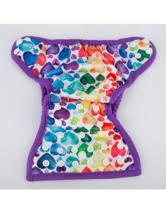 Cubierta de Pañal Recién Nacido PUL 2kg-4.5kg Colorido Corazón 2