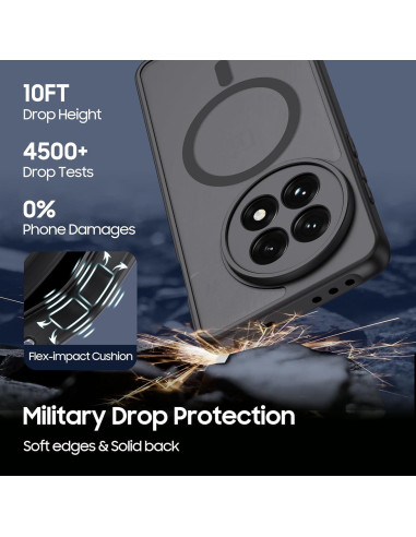 Funda Magnética OnePlus 13R - Grado Militar, Negra, Compatible MagSafe