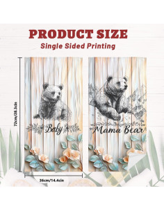 Toallas de Mano Mama Osa 36x72 cm Absorbentes Decorativas 2