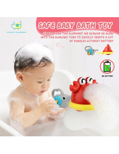 Juguete de Baño Cangrejo Yingbei con Máquina de Burbujas 2