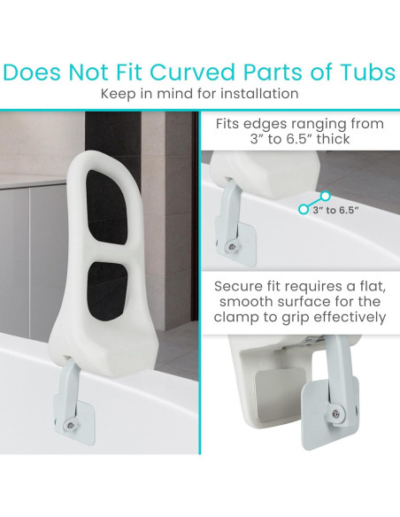 Barandilla de Bañera Vive - Soporte de Seguridad Ajustable 136kg