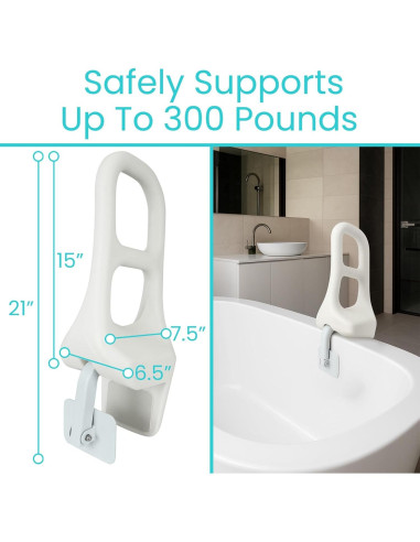 Barandilla de Bañera Vive - Soporte de Seguridad Ajustable 136kg