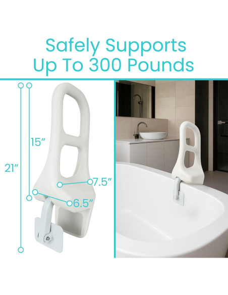 Barandilla de Bañera Vive - Soporte de Seguridad Ajustable 136kg