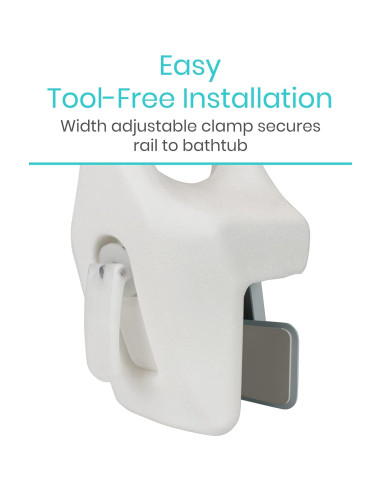 Barandilla de Bañera Vive - Soporte de Seguridad Ajustable 136kg