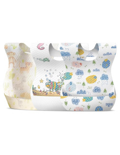 Baberos Desechables para Bebés 30 Pcs - Suaves y a Prueba de Fugas