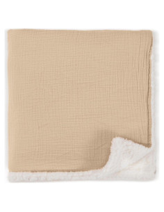Manta de Algodón Muslín ZICOTOs Beige 89x70 cm Lavable