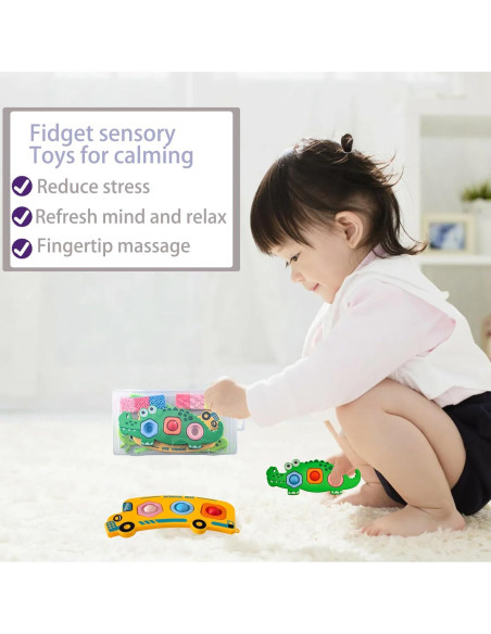 Juguetes Sensoriales Fidget Popper Iceacrin 7 Pcs para Niños