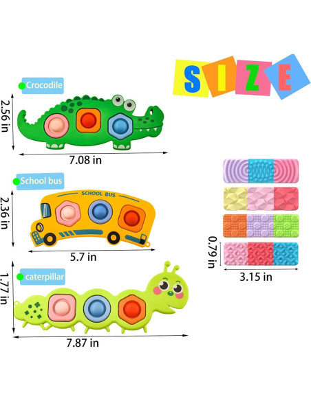 Juguetes Sensoriales Fidget Popper Iceacrin 7 Pcs para Niños