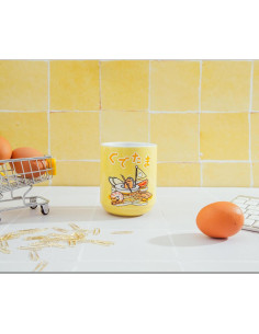 Taza de Té Cerámica Sanrio Gudetama 340ml Sin Asa Amarillo 2
