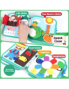 Libro Ocupado Montessori Cobelae 24 Actividades 1-3 Años 2