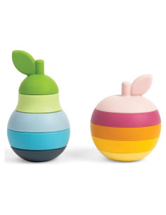 Juguete de Apilamiento Bigjigs Manzana y Pera 10 Piezas Silicona