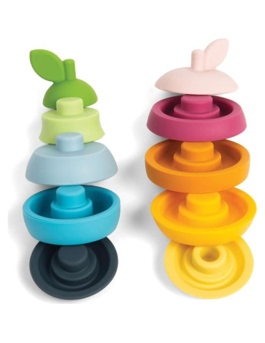 Juguete de Apilamiento Bigjigs Manzana y Pera 10 Piezas Silicona