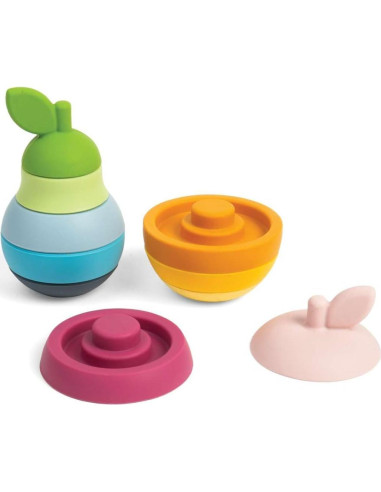 Juguete de Apilamiento Bigjigs Manzana y Pera 10 Piezas Silicona