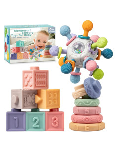 Juguetes Montessori 3 en 1 SpringFlower para Bebés 0-18 Meses