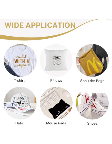 Vinilo Termoadhesivo HAWERSI 24.13x91.44cm 5 Colores para Cricut