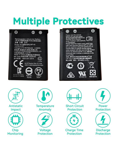 Batería NP-45 JUYUXIVM 2PCS para Auriculares Arctis Nova Pro