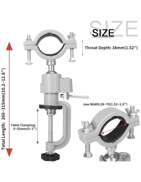 Morsa de Banco Multifuncional Baiwen 44-58mm Aluminio