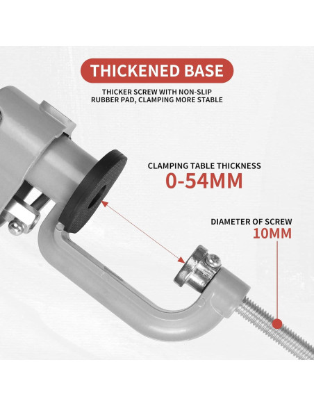 Morsa de Banco Multifuncional Baiwen 44-58mm Aluminio