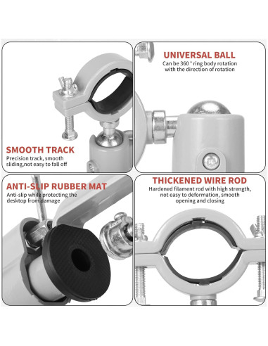Morsa de Banco Multifuncional Baiwen 44-58mm Aluminio