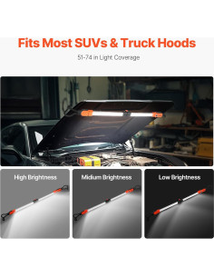 Luz de Trabajo LED VEVOR 2300LM Recargable 6000mAh 2