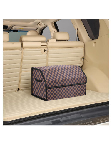 Organizador de Maletero Kingmise Plegable Cuero Mediano