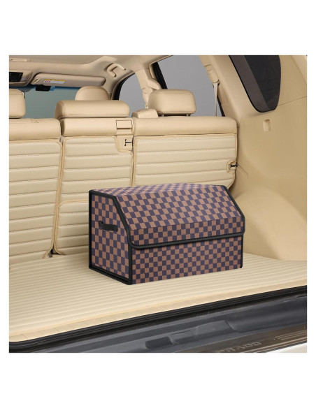 Organizador de Maletero Kingmise Plegable Cuero Mediano