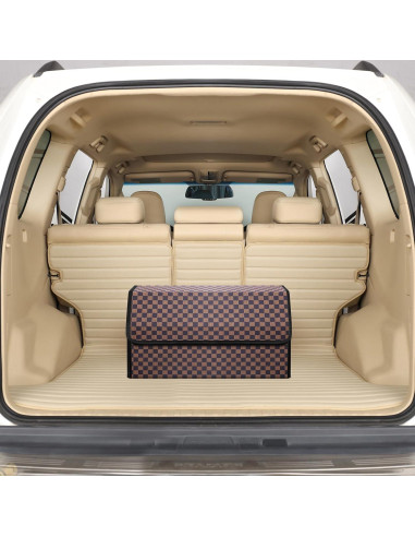 Organizador de Maletero Kingmise Plegable Cuero Mediano