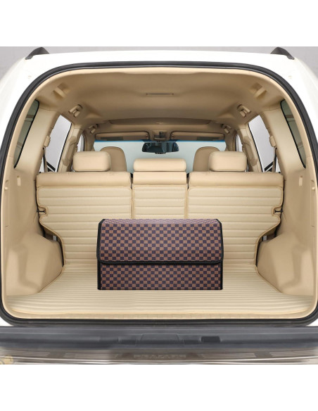 Organizador de Maletero Kingmise Plegable Cuero Mediano