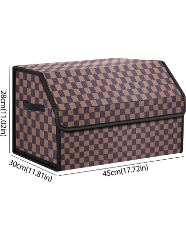 Organizador de Maletero Kingmise Plegable Cuero Mediano