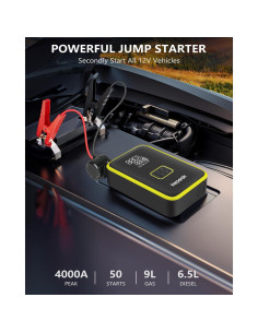 Arrancador de Coche KEPEAK SD02 con Compresor 4000A 12V 2