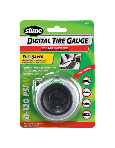 Medidor de Presión de Neumáticos Digital Slime 20187 0-120 psi