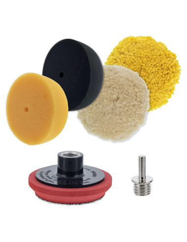 Kit de Almohadillas de Pulido Mini 3" TCP Global con Adaptador