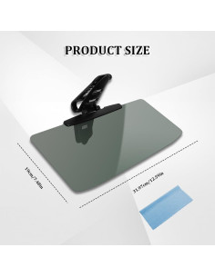 Extensor de Visera de Sol para Coche Middrivr 32cm Ajustable 2
