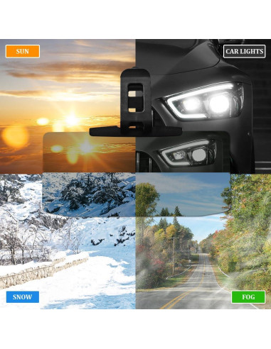 Extensor de Visera de Sol para Coche Middrivr 32cm Ajustable