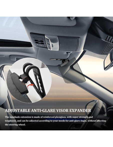 Extensor de Visera de Sol para Coche Middrivr 32cm Ajustable
